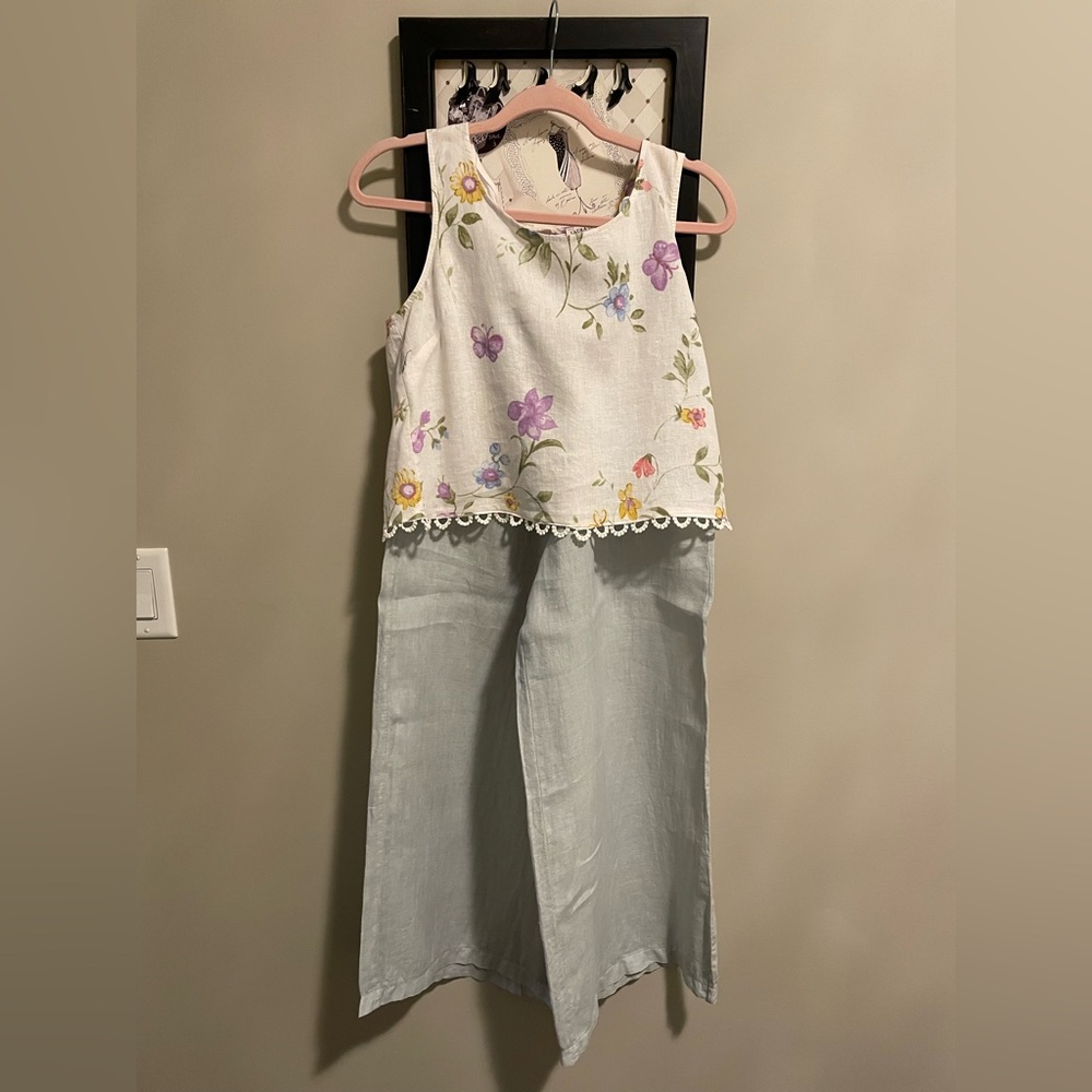Laura Ashley Floral Linen Blend Fabric